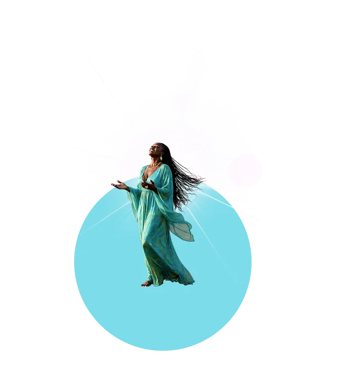 Woman on mountain