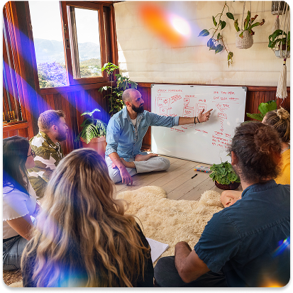 A ZIVA launch being mapped out on a whiteboard
